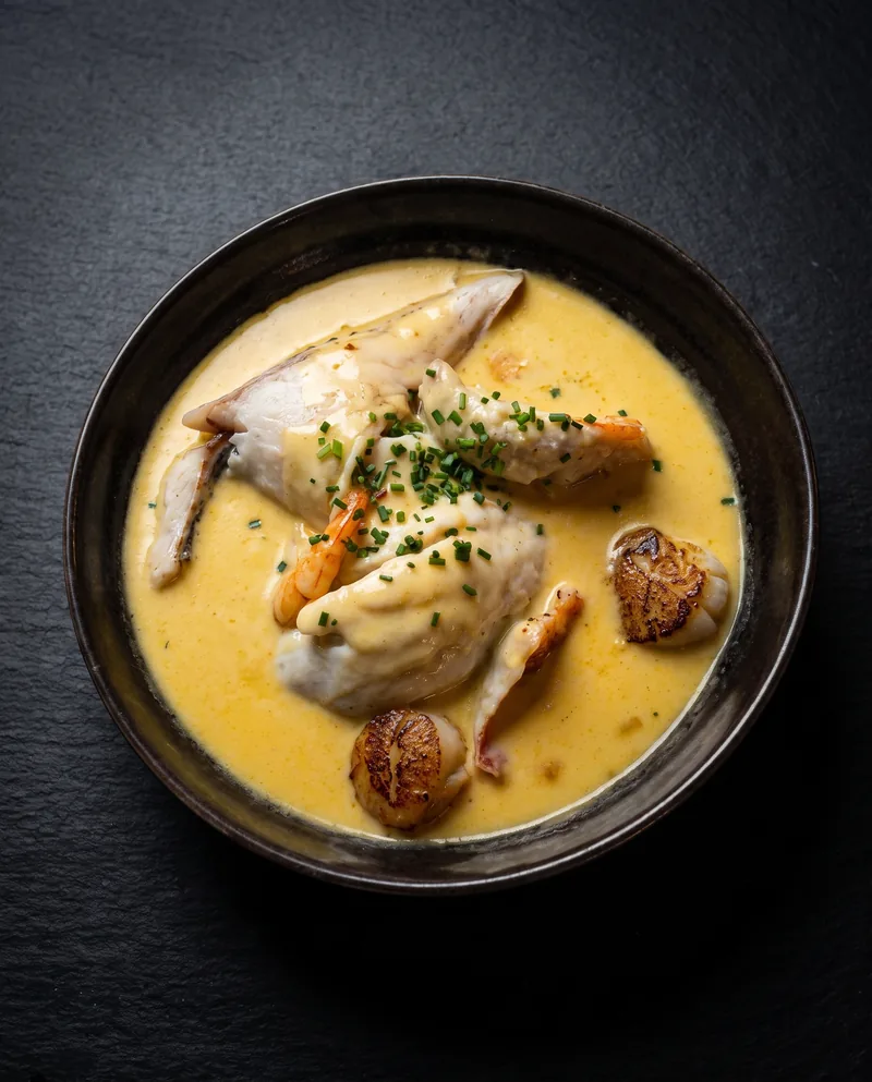 Marmite du pêcheur avec poissons et fruits de mer